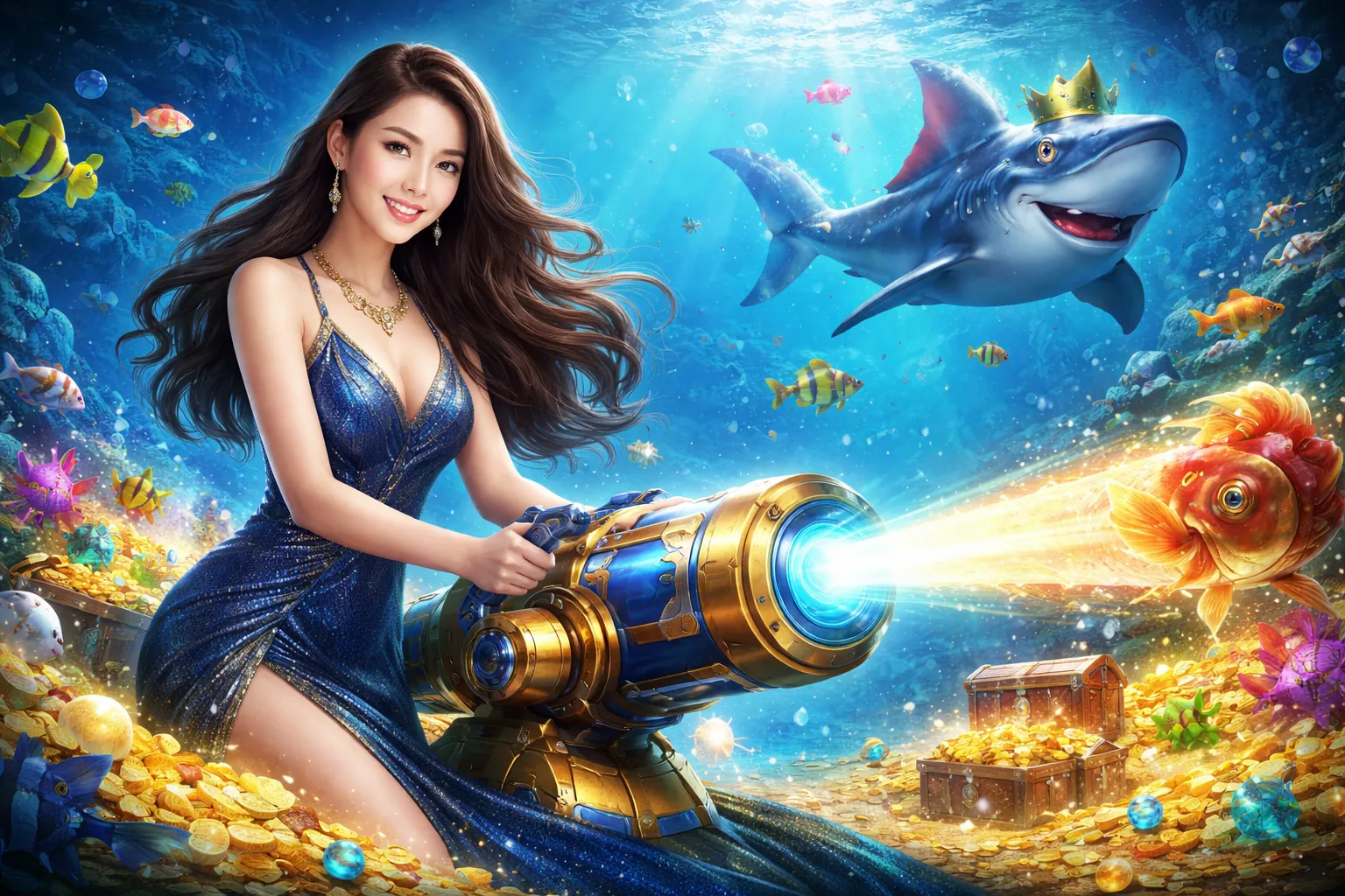 Một người chơi may mắn đang ăn mừng chiến thắng trong một sòng bạc trực tuyến hiện đại của mmoo88, với ánh sáng xanh lá cây và vàng chủ đạo, thể hiện sự sang trọng và phấn khích.